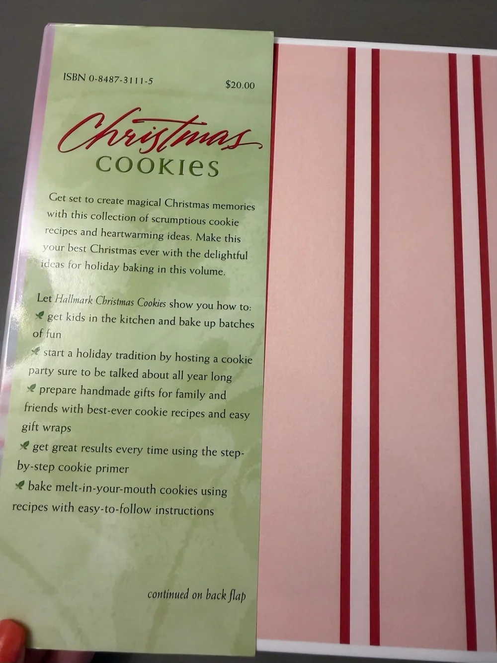 Vintage 2006 Hallmark Christmas Cookies Cookbook Recipes Cook Book Hardcover